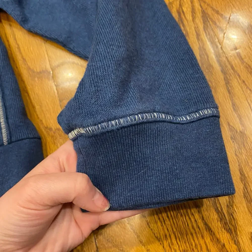 L.L. Bean 1/4 Zip‎ Pullover Sweater Jacket Traditional Fit Blue Large